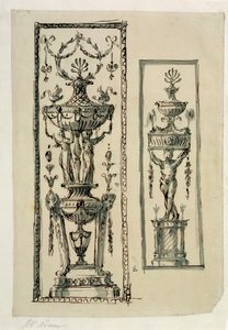 Dessins esquissés pour des panneaux ornés - Robert Adam